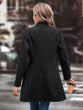 Load image into Gallery viewer, Collared Neck Long Sleeve Longline Coat