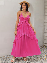 Load image into Gallery viewer, Ruffled Halter Neck Maxi Dress