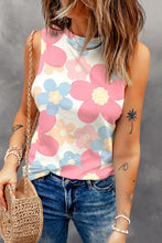 Load image into Gallery viewer, Flower Printed Round Neck Tank