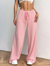Load image into Gallery viewer, Tied Striped Wide Leg Pants