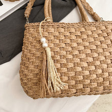 Load image into Gallery viewer, Braided Strap Paper Weave Shoulder Bag