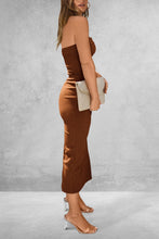 Load image into Gallery viewer, Slit Tube Midi Dress