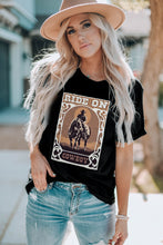 Load image into Gallery viewer, Graphic Round Neck Short Sleeve T-Shirt