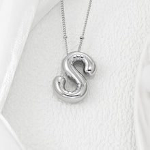 Load image into Gallery viewer, Copper Bubble Letter Pendant Necklace