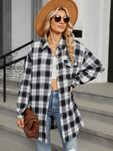 Load image into Gallery viewer, Plaid Collared Neck Long Sleeve Shirt