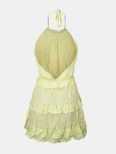 Load image into Gallery viewer, Ruffled Backless Halter Neck Mini Dress