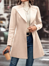 Load image into Gallery viewer, Collared Neck Long Sleeve Longline Coat