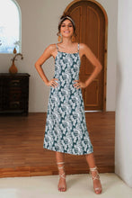 Load image into Gallery viewer, Slit Crisscross Printed Sleeveless Cami Dress