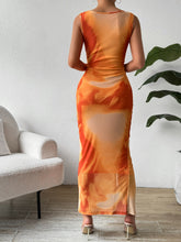 Load image into Gallery viewer, Slit Round Neck Midi Tank Dress