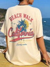 Load image into Gallery viewer, Letter Graphic Round Neck Half Sleeve T-Shirt