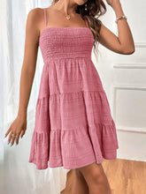 Load image into Gallery viewer, Tiered Smocked Square Neck Cami Dress
