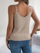 Load image into Gallery viewer, Openwork Scoop Neck Knit Vest