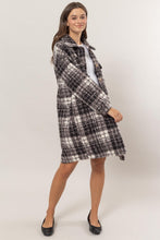 Load image into Gallery viewer, HYFVE Plaid Button Down Longline Shacket