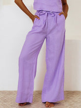 Load image into Gallery viewer, Square Neck Sleeveless Top and Pants Set