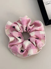 Load image into Gallery viewer, 3-Piece Plaid Contrast Elastic Hair Scrunchy