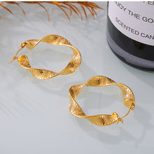 Load image into Gallery viewer, Titanium Steel Twisted Earrings