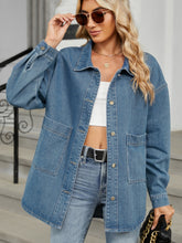Load image into Gallery viewer, Removable Hood Button Up Long Sleeve Denim Jacket
