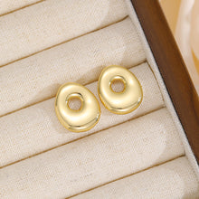 Load image into Gallery viewer, 18K Gold-Plated Bubble Letter Stud Earrings