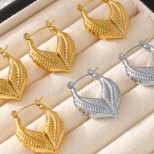 Load image into Gallery viewer, Titanium Steel Leaf Shape Earrings