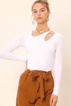 Load image into Gallery viewer, Idem Ditto Front Cut Out Long Sleeve Knit Top