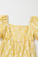 Load image into Gallery viewer, Printed Square Neck Puff Sleeve Mini Dress