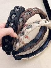 Load image into Gallery viewer, Rhinestone Braided Wide Headband