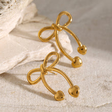 Load image into Gallery viewer, Stainless Steel Bow Earrings
