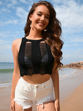 Load image into Gallery viewer, Cutout Round Neck Sleeveless Cover Up