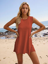 Load image into Gallery viewer, Slit Round Neck Top and Shorts Set