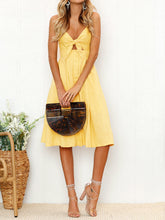 Load image into Gallery viewer, Cutout Smocked Sweetheart Neck Cami Dress