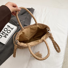 Load image into Gallery viewer, Braided Strap Paper Weave Shoulder Bag