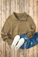 Load image into Gallery viewer, Half Zip Long Sleeve Sweatshirt