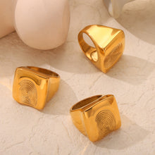 Load image into Gallery viewer, Titanium Steel Fingerprint Signet Ring