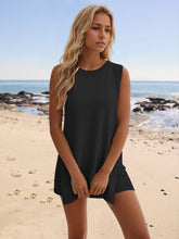 Load image into Gallery viewer, Slit Round Neck Top and Shorts Set