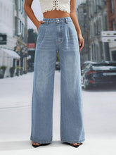 Load image into Gallery viewer, Wide Leg Jeans with Pockets