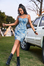 Load image into Gallery viewer, Tied Tie-Dye Sleeveless Mini Cami Dress
