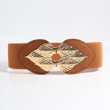 Load image into Gallery viewer, Alloy Leaf Buckle Elastic Belt