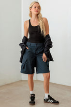Load image into Gallery viewer, Tasha Apparel Navy Cargo Bermuda Shorts