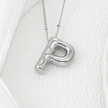 Load image into Gallery viewer, Copper Bubble Letter Pendant Necklace