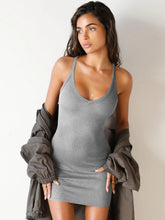 Load image into Gallery viewer, Scoop Neck Wide Strap Mini Dress