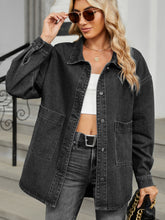 Load image into Gallery viewer, Removable Hood Button Up Long Sleeve Denim Jacket