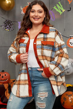 Load image into Gallery viewer, Plus Size Plaid Button Down Jacket