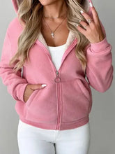 Load image into Gallery viewer, Full Size Zip Up Long Sleeve Hooded Outerwear