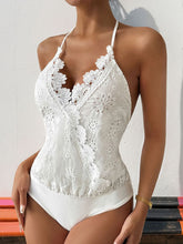 Load image into Gallery viewer, Halter Neck Lace Bodysuit