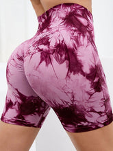 Load image into Gallery viewer, Tie-Dye High Waist Active Shorts