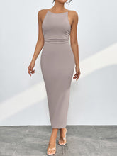 Load image into Gallery viewer, Round Neck Sleeveless Wrap Dress
