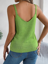 Load image into Gallery viewer, Openwork Scoop Neck Knit Vest