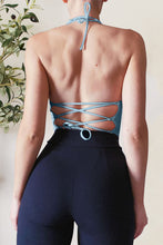 Load image into Gallery viewer, Backless Lace-Up Halter Neck Cami