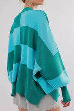 Load image into Gallery viewer, Color Block Round Neck Long Sleeve Sweater