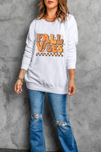 Load image into Gallery viewer, Letter Graphic Round Neck Long Sleeve Sweatshirt